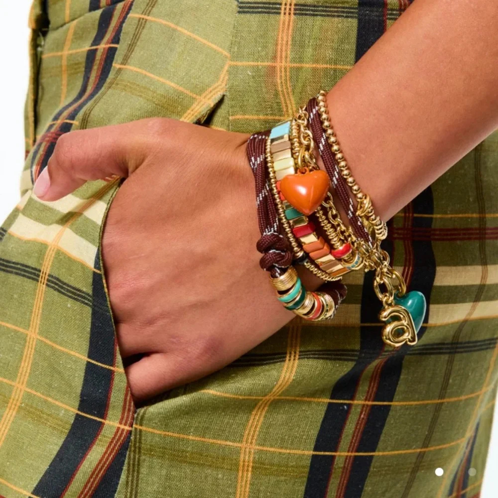 Roxanne Assoulin The Happy Cord Charm Bracelet black / burgundy firm price - Picture 3 of 8